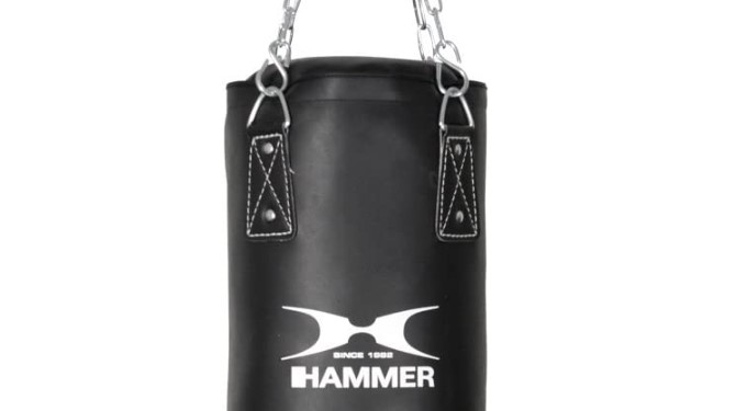 detalle de saco de boxeo hammer, saco de boxeo colgante pesado al mejor precio, saco hammer barato